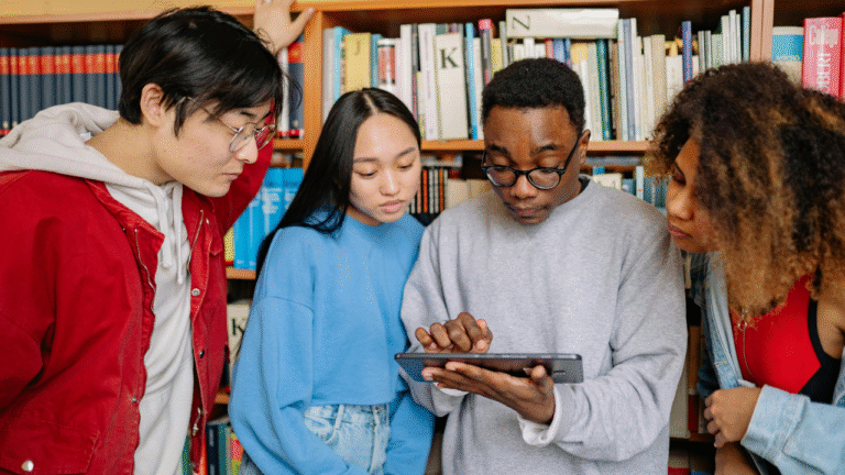 students using AI tools