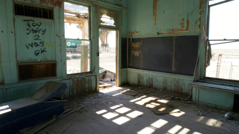 school classroom with poor infrastructure showcases poor indian education system